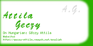 attila geczy business card
